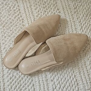 MUSSHOE Beige Mule Shoe